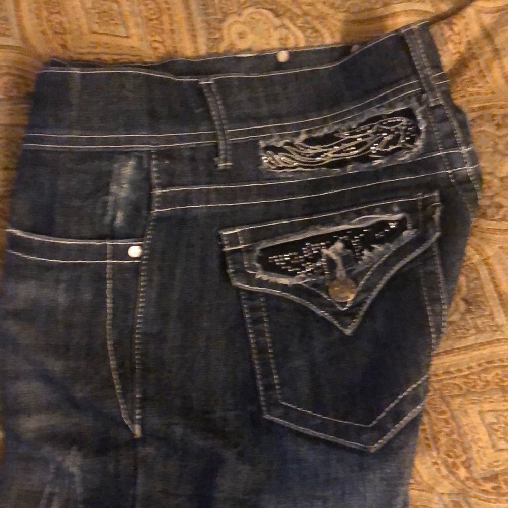 Red Rivet sparkle Jeans - Picture 2 of 8